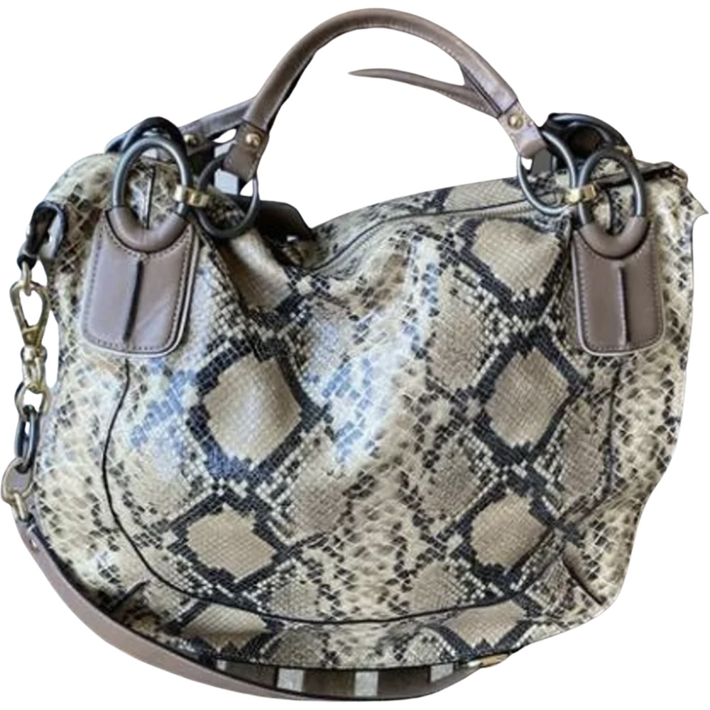 00s Coach Kristen Elevated Python Leather Satchel… - image 2